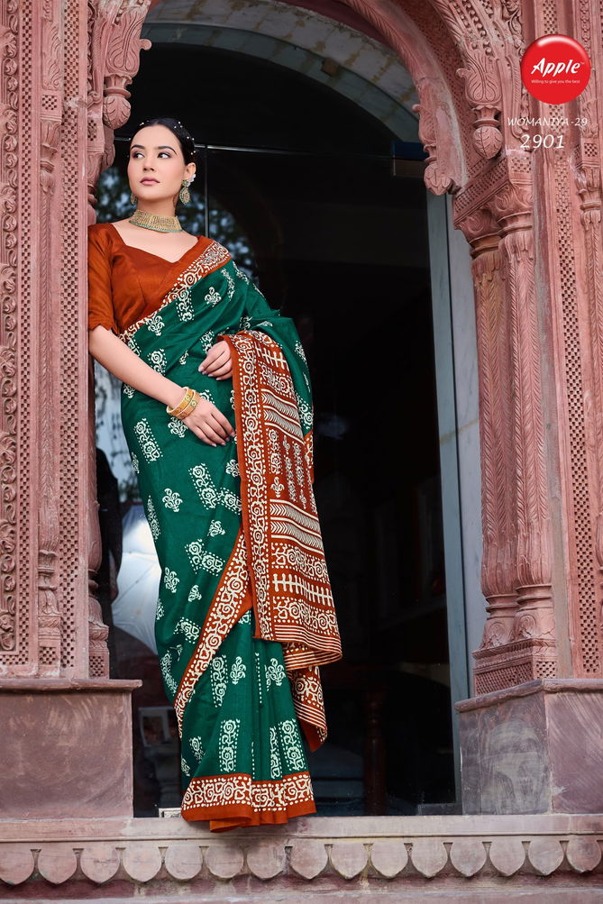 Womaniya Vol 29 By Apple Printed Daily Wear Bhagalpuri Sarees Catalog
